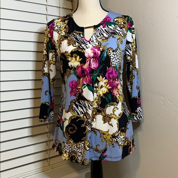 Thalia Sodi Floral Long Sleeve Blouse - Picture 2 of 4